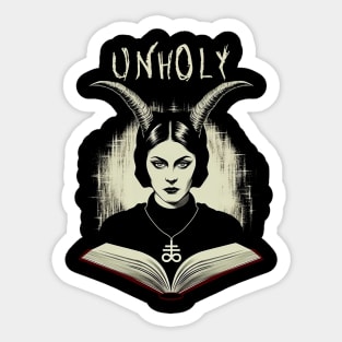 Dark Gothic Horror Unholy Sticker